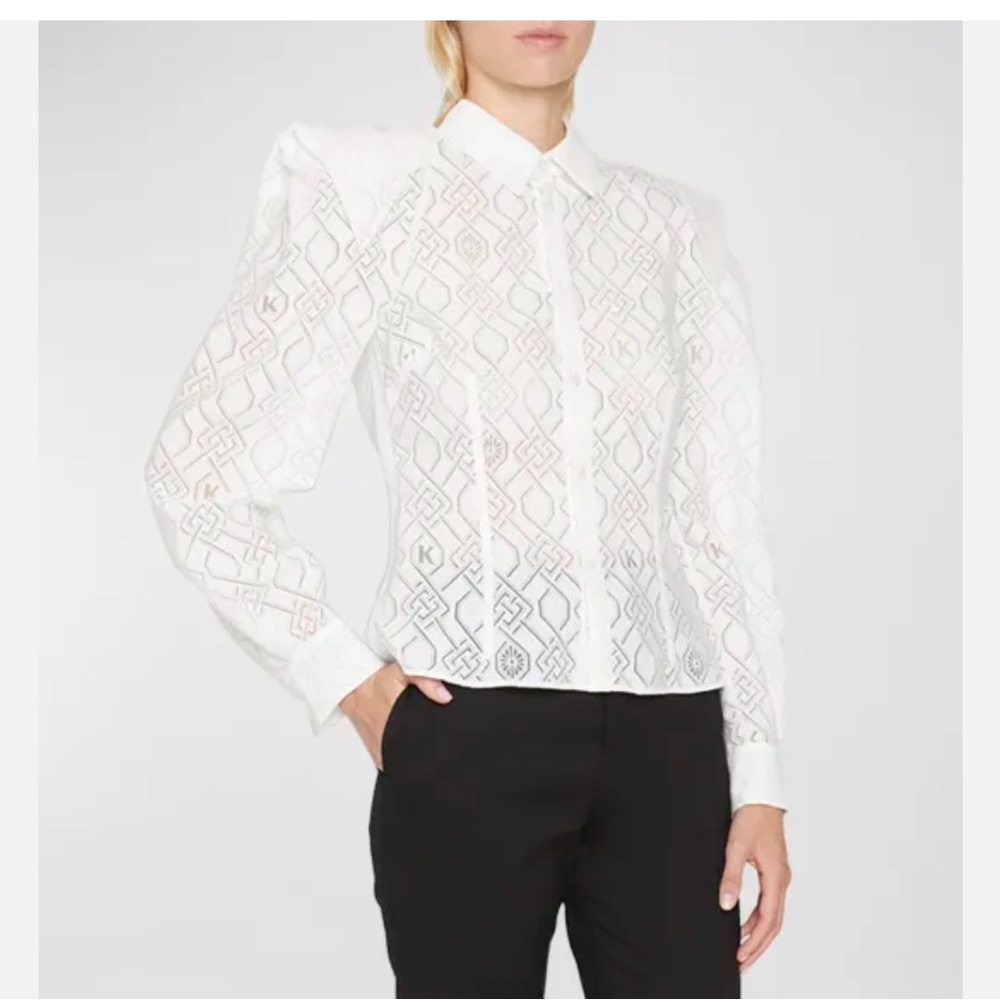 Koche - Monogram Button-Front Boxy Shirt
